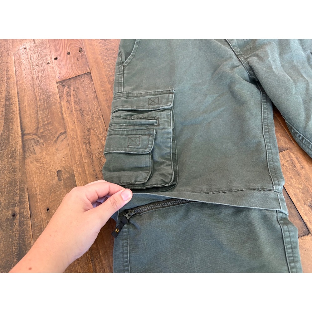 Boy Scouts of America Kids Youth 10 Green Convertible Cargo Pants Shorts Uniform - Picture 3 of 12